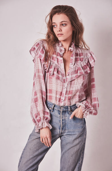 Erica Ruffle Top Size Small
