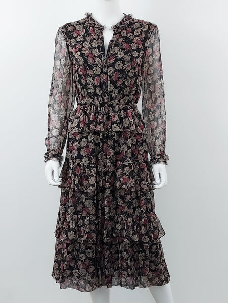 Silk Floral Maxi Dress Size 2
