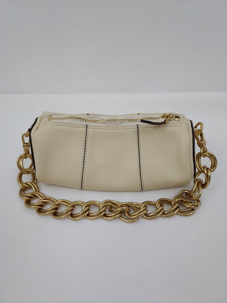 Ruched Cylinder Chain Bag