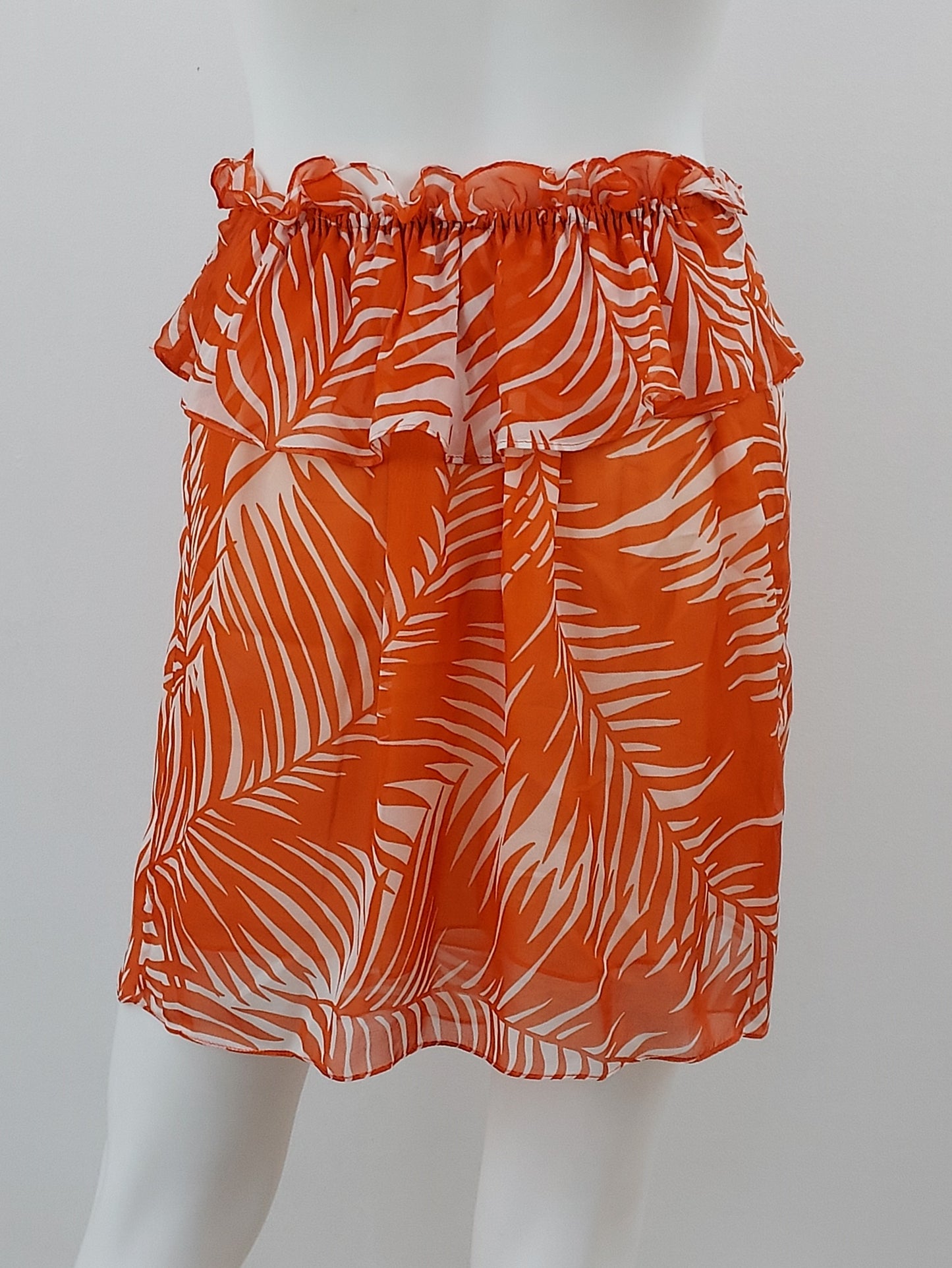 Silk Palm Print Skirt Size 2