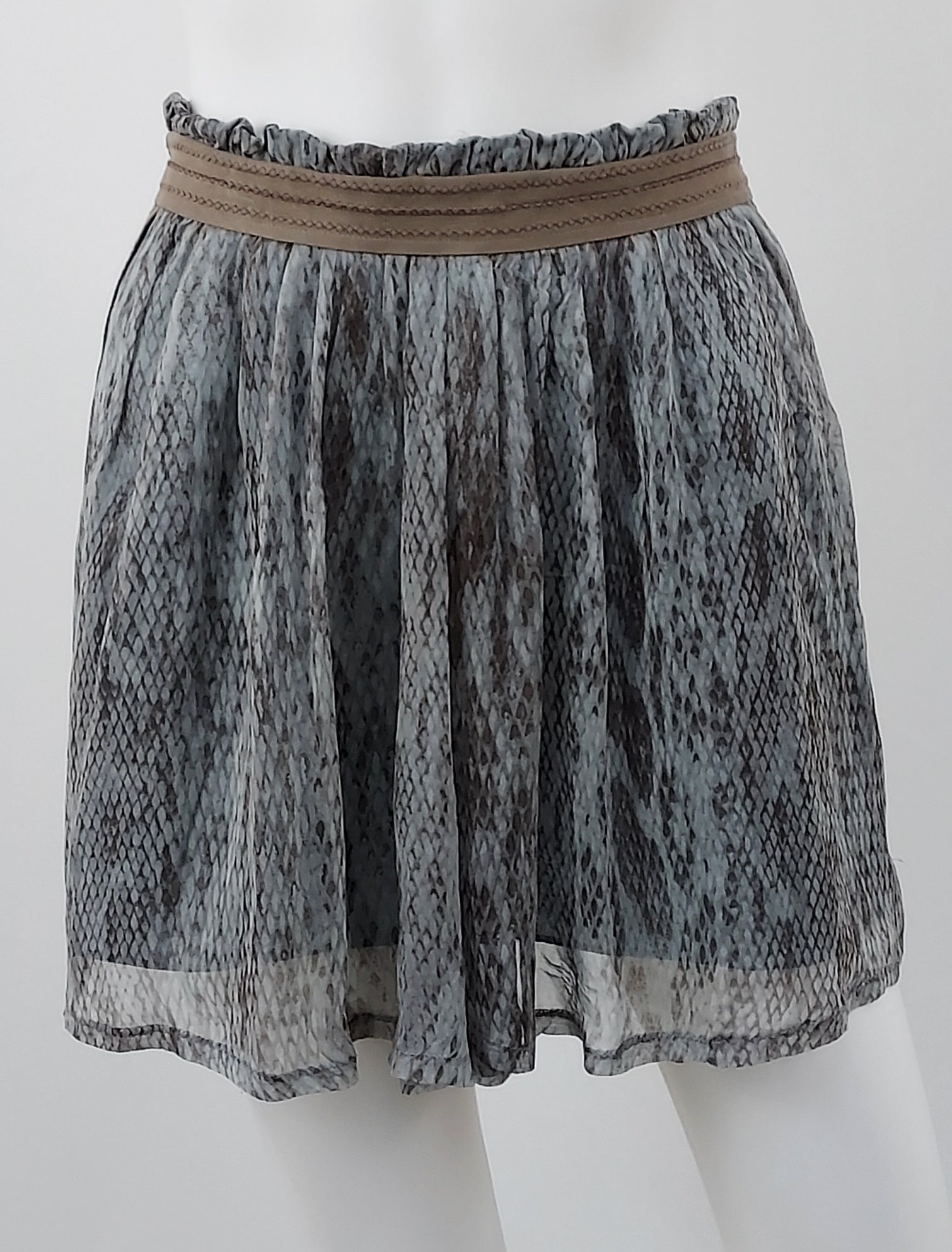 Silk Snake Print Skirt Size Small