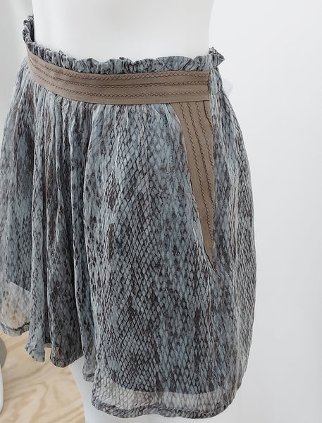 Silk Snake Print Skirt Size Small
