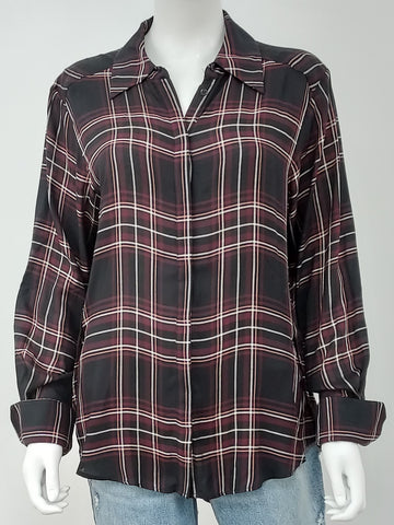 Plaid Button Down Top Size Small