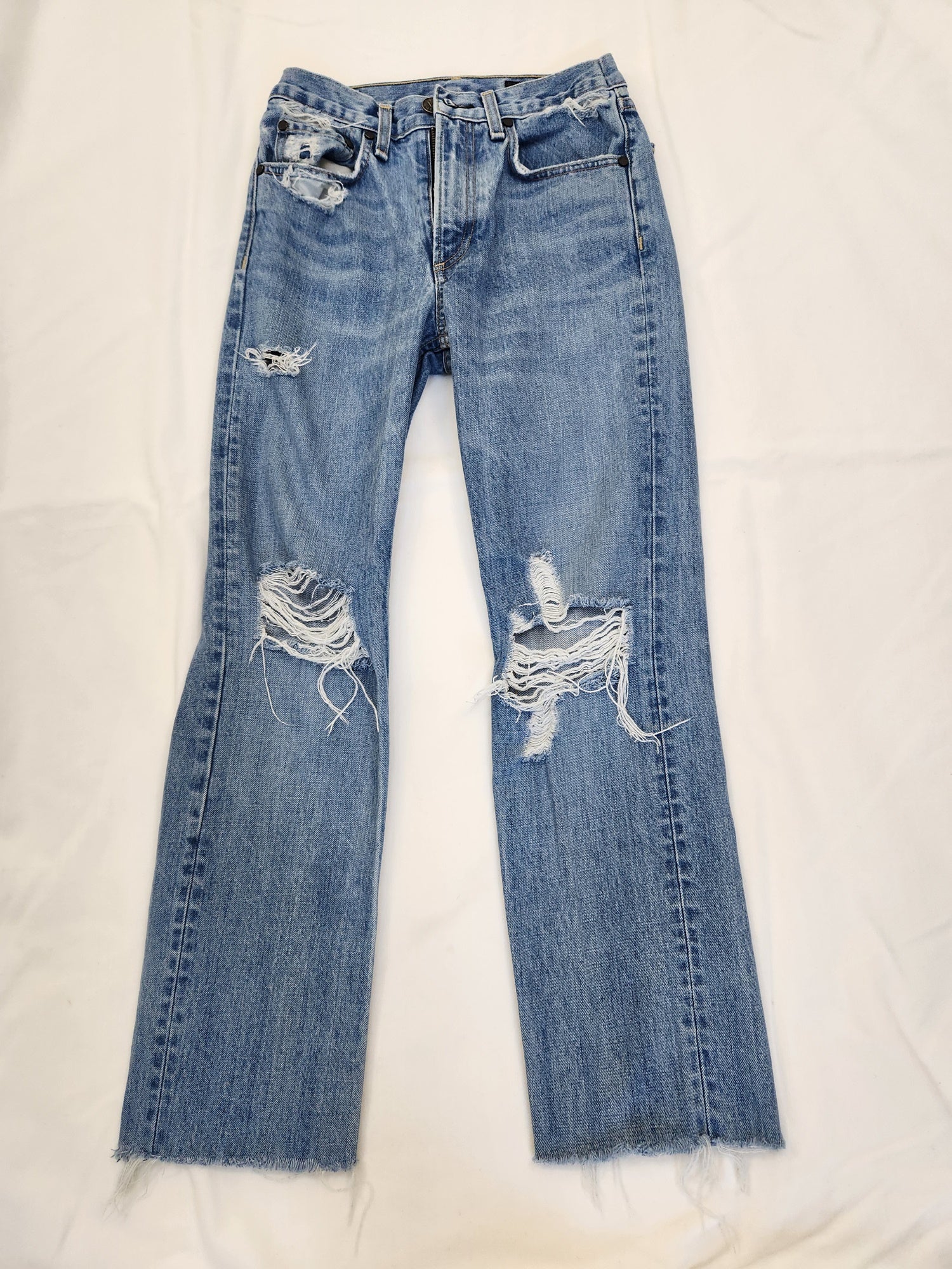 High Rise Straight Leg Jeans Size 24