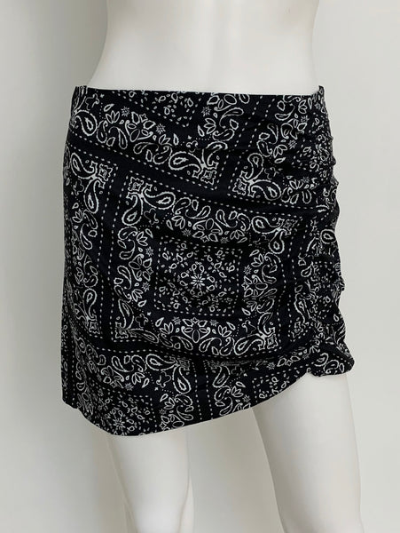 Bandana Ruched Mini Skirt Size Small