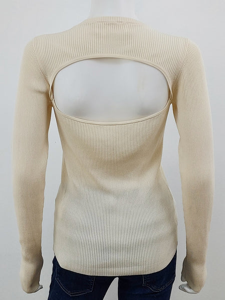 Basel Long Sleeve Open Back Sweater Size 36/4