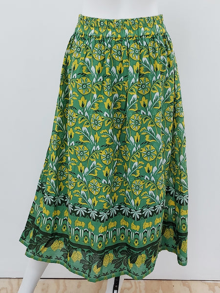 Zanna Neya Printed Midi Skirt Size Medium