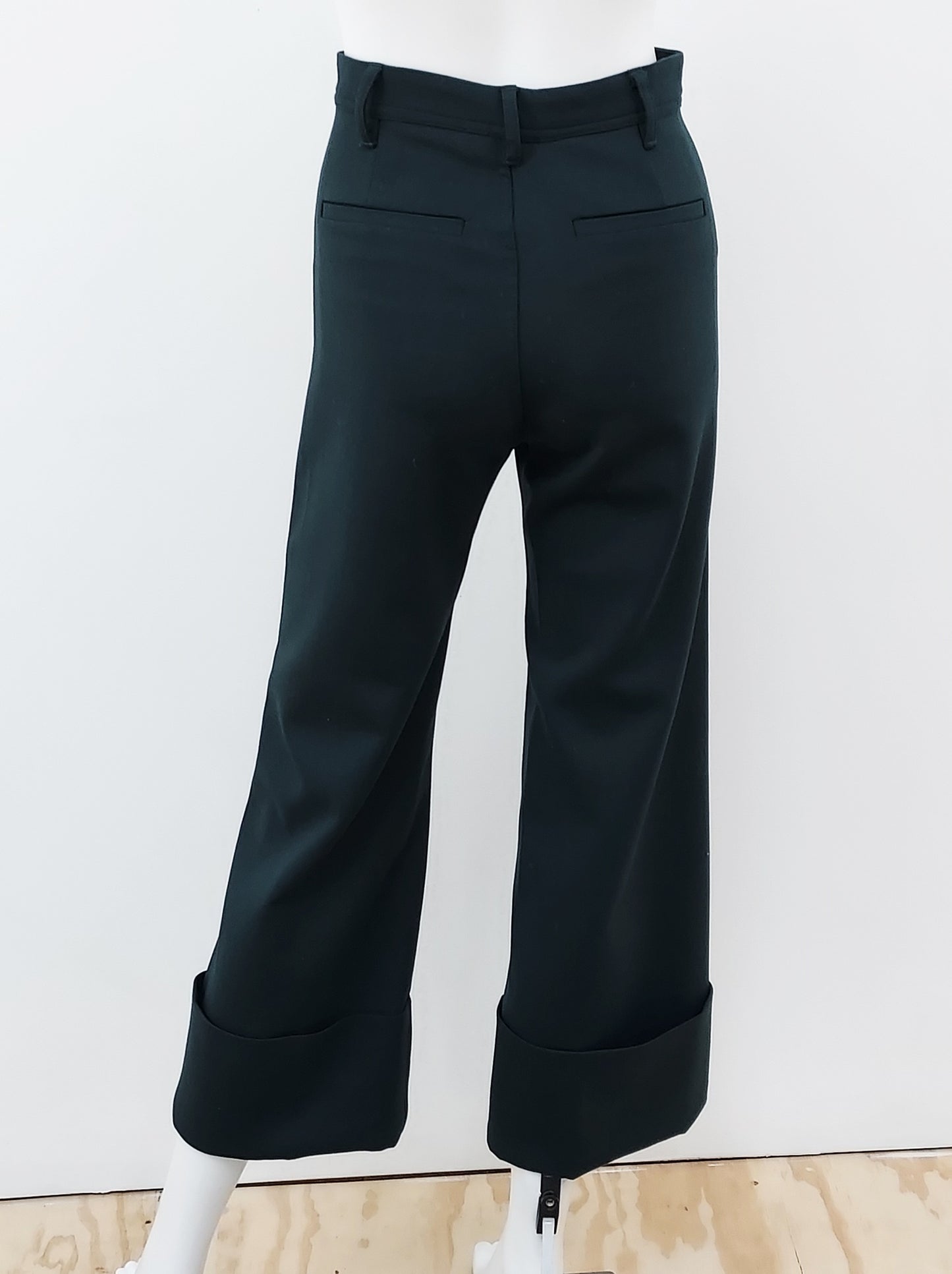 Cuffed Wool Pants Size 0
