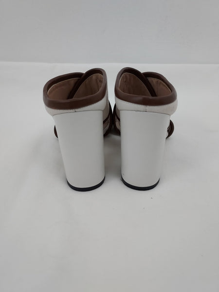 Leather Block Heel Sandals Size 7