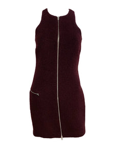 Zip Front Wool Dress Size 4