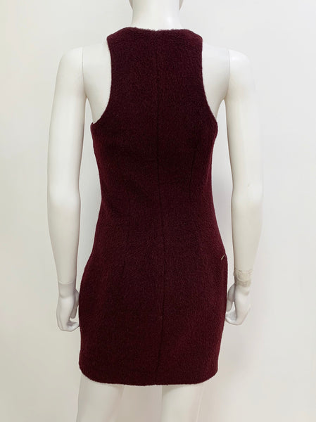 Zip Front Wool Dress Size 4