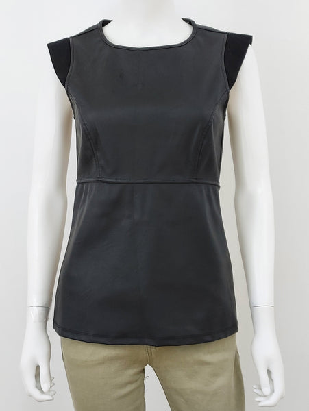 Vegan Leather Top Size Small