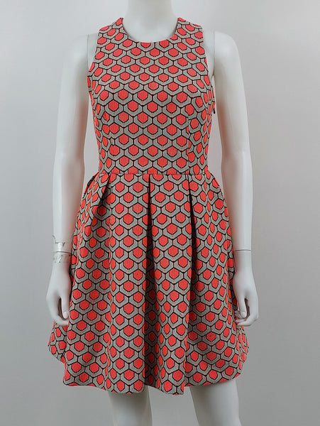 Geometric Printed Crossback Dress Size 0