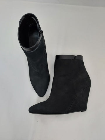 Suede Wedge Booties Size 7.5