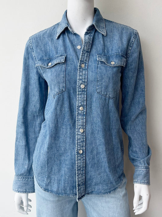 Denim Button Down Shirt Size XXS