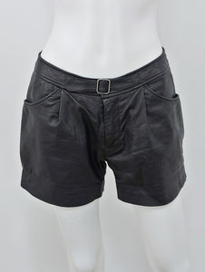 Black Leather Shorts Size 4