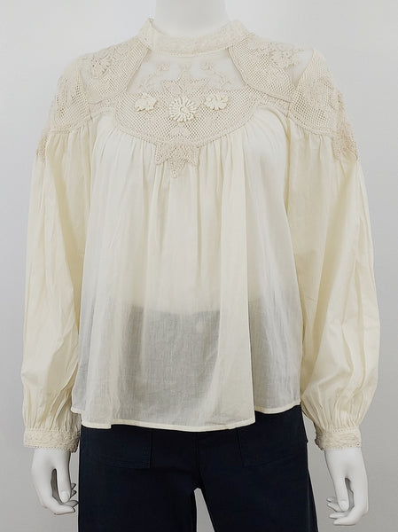 Ivory Lace Blouse Size Small NWT
