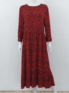 Red Leopard Dress Size Medium